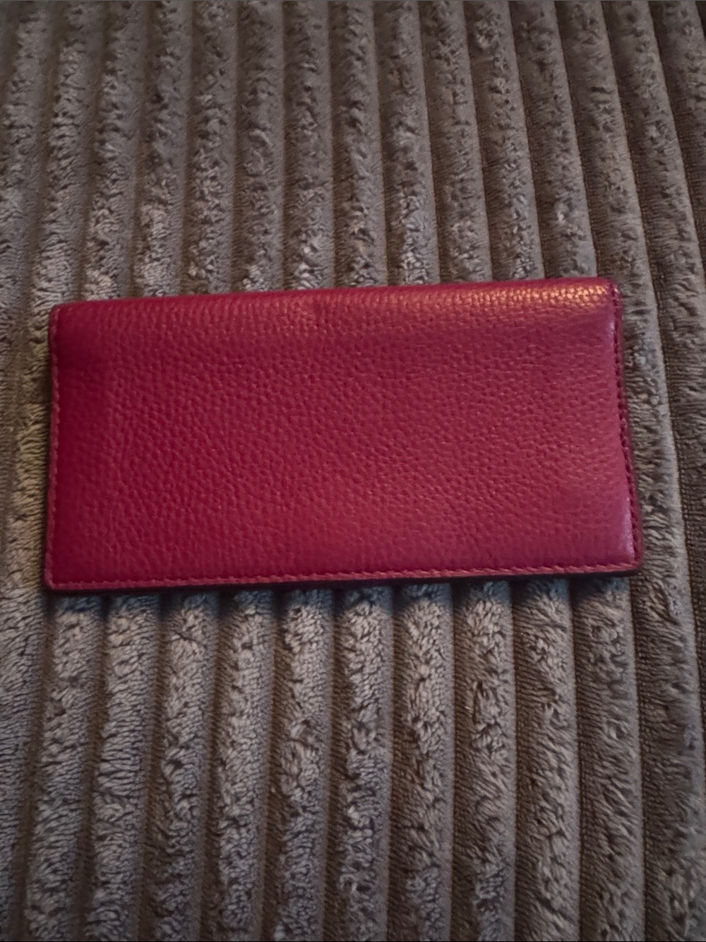 Coach Embossed Leather Long Wallet - Red - Picture 4 of 6